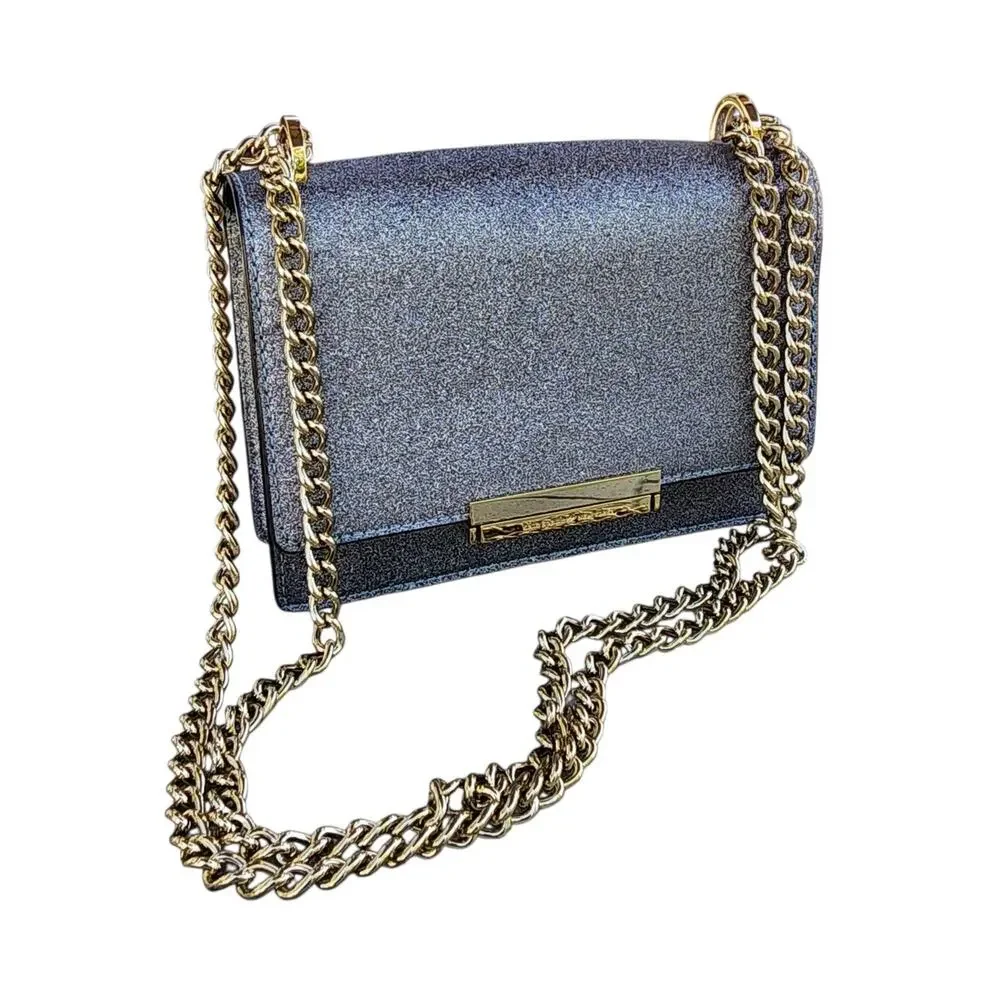 Kate Spade New York Burgess Court Grey Sparkle Chain Shoulder Crossbody Bag